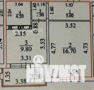1-к квартира, вторичка, 42м2, 9/10 этаж