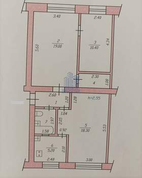 3-к квартира, вторичка, 62м2, 1/5 этаж