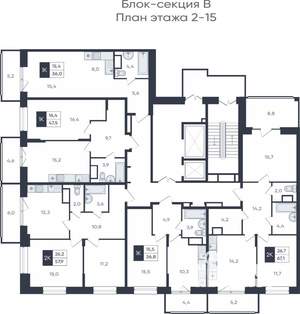 Студия квартира, вторичка, 36м2, 6/16 этаж