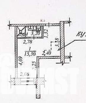 Студия квартира, вторичка, 19м2, 1/5 этаж