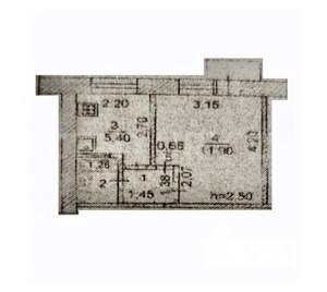 1-к квартира, вторичка, 22м2, 5/5 этаж