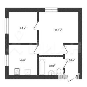 2-к квартира, вторичка, 29м2, 3/5 этаж