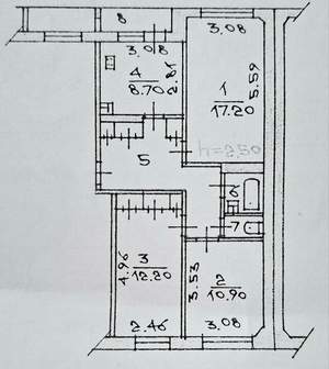 3-к квартира, вторичка, 73м2, 4/5 этаж