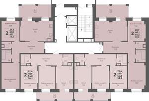 2-к квартира, вторичка, 59м2, 12/16 этаж
