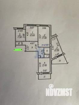 4-к квартира, вторичка, 78м2, 7/10 этаж