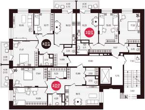 2-к квартира, вторичка, 84м2, 5/16 этаж