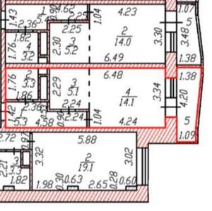 1-к квартира, вторичка, 33м2, 7/14 этаж