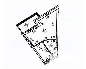1-к квартира, вторичка, 43м2, 5/15 этаж