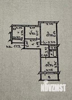 3-к квартира, вторичка, 62м2, 1/9 этаж
