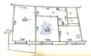2-к квартира, вторичка, 50м2, 2/9 этаж