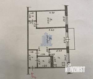 2-к квартира, вторичка, 45м2, 4/5 этаж