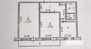 2-к квартира, вторичка, 50м2, 4/5 этаж