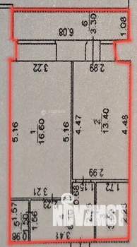 1-к квартира, вторичка, 41м2, 4/16 этаж
