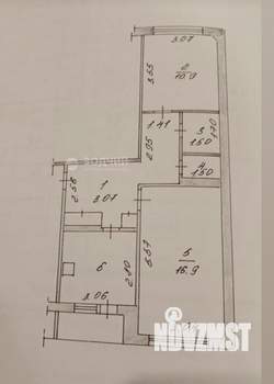 2-к квартира, вторичка, 55м2, 4/5 этаж