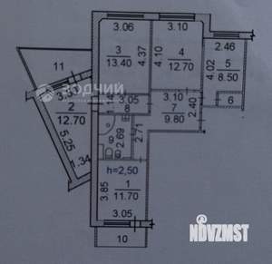 4-к квартира, вторичка, 89м2, 8/9 этаж