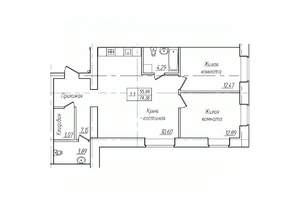 3-к квартира, вторичка, 74м2, 2/10 этаж