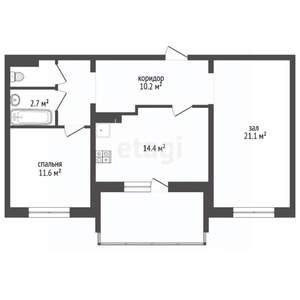 2-к квартира, вторичка, 66м2, 9/10 этаж