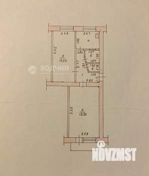 2-к квартира, вторичка, 46м2, 5/5 этаж