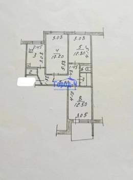 3-к квартира, вторичка, 68м2, 5/9 этаж