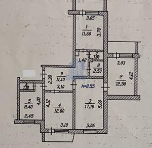 4-к квартира, вторичка, 78м2, 10/10 этаж