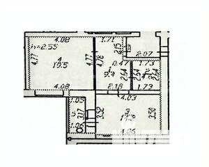 1-к квартира, вторичка, 52м2, 7/7 этаж