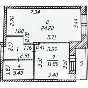1-к квартира, вторичка, 50м2, 1/10 этаж