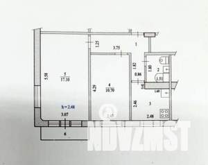 2-к квартира, вторичка, 44м2, 4/5 этаж