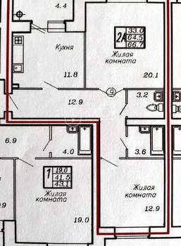 2-к квартира, вторичка, 67м2, 5/9 этаж