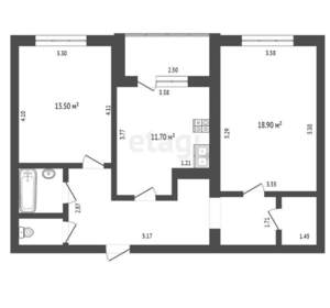 2-к квартира, вторичка, 66м2, 8/9 этаж