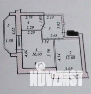 1-к квартира, вторичка, 47м2, 5/6 этаж