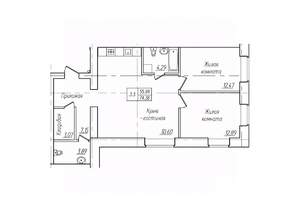 3-к квартира, вторичка, 74м2, 7/10 этаж