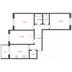 3-к квартира, вторичка, 78м2, 5/9 этаж