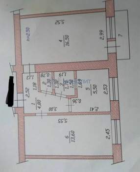 2-к квартира, вторичка, 43м2, 3/5 этаж
