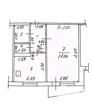 1-к квартира, вторичка, 36м2, 1/9 этаж