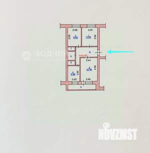 3-к квартира, вторичка, 58м2, 2/5 этаж