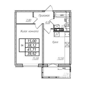 1-к квартира, вторичка, 42м2, 7/10 этаж