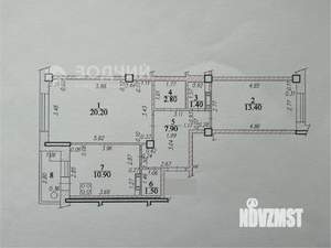 2-к квартира, вторичка, 58м2, 6/9 этаж