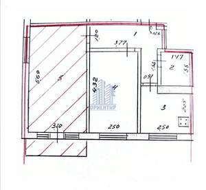 2-к квартира, вторичка, 44м2, 5/5 этаж