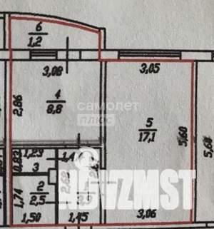 1-к квартира, вторичка, 33м2, 6/10 этаж