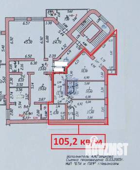 3-к квартира, вторичка, 105м2, 5/9 этаж