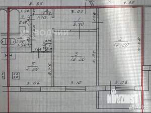 2-к квартира, вторичка, 52м2, 2/9 этаж