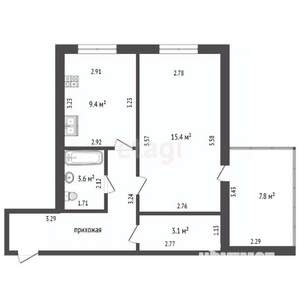 1-к квартира, вторичка, 39м2, 10/12 этаж