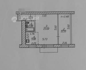 2-к квартира, вторичка, 45м2, 5/5 этаж