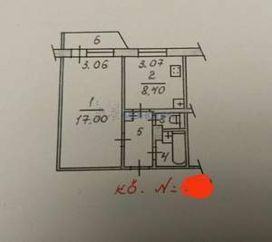 1-к квартира, вторичка, 34м2, 6/10 этаж