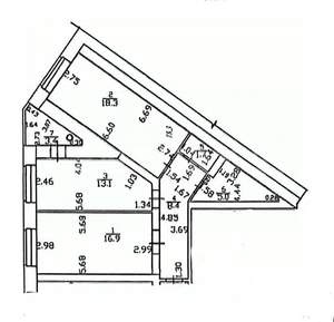 2-к квартира, вторичка, 67м2, 2/9 этаж