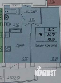 1-к квартира, вторичка, 36м2, 3/17 этаж