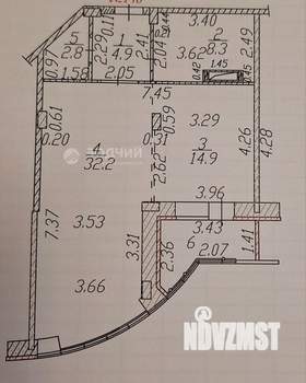 1-к квартира, вторичка, 63м2, 12/23 этаж