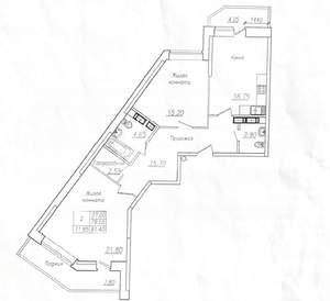 2-к квартира, вторичка, 92м2, 15/19 этаж