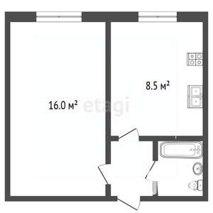 1-к квартира, вторичка, 33м2, 8/10 этаж