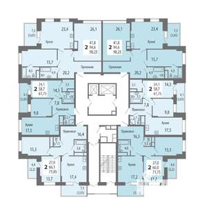 2-к квартира, строящийся дом, 98м2, 3/15 этаж